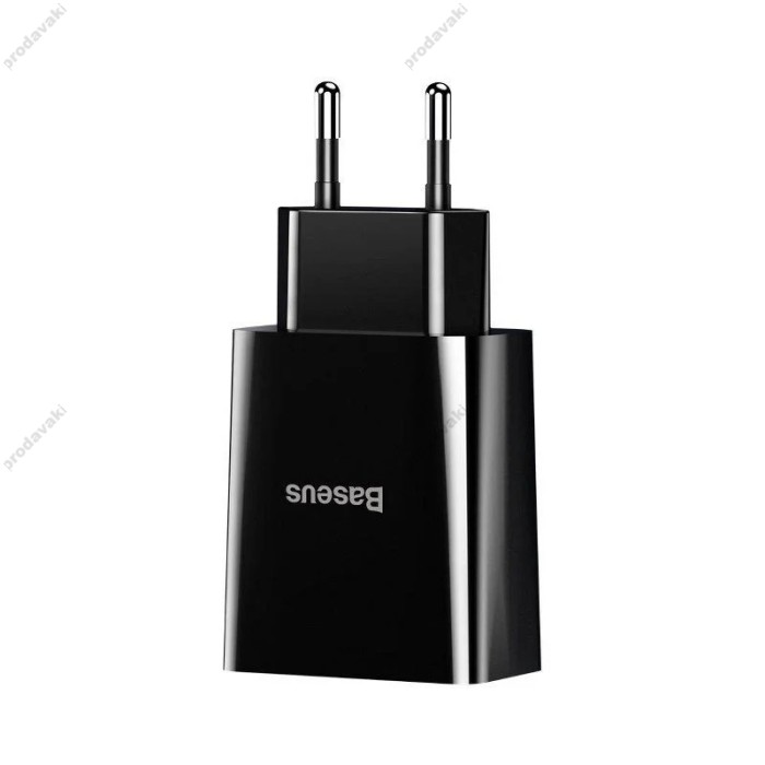 Мережевий зарядний пристрій Baseus Speed Mini Dual U Charger 10.5W Black CCFS-R01
