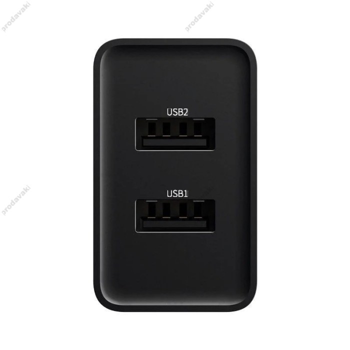 Мережевий зарядний пристрій Baseus Speed Mini Dual U Charger 10.5W Black CCFS-R01