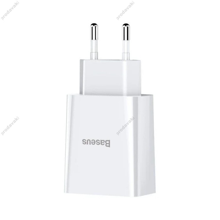 Мережевий зарядний пристрій Baseus Speed Mini Dual U Charger 10.5W White CCFS-R02