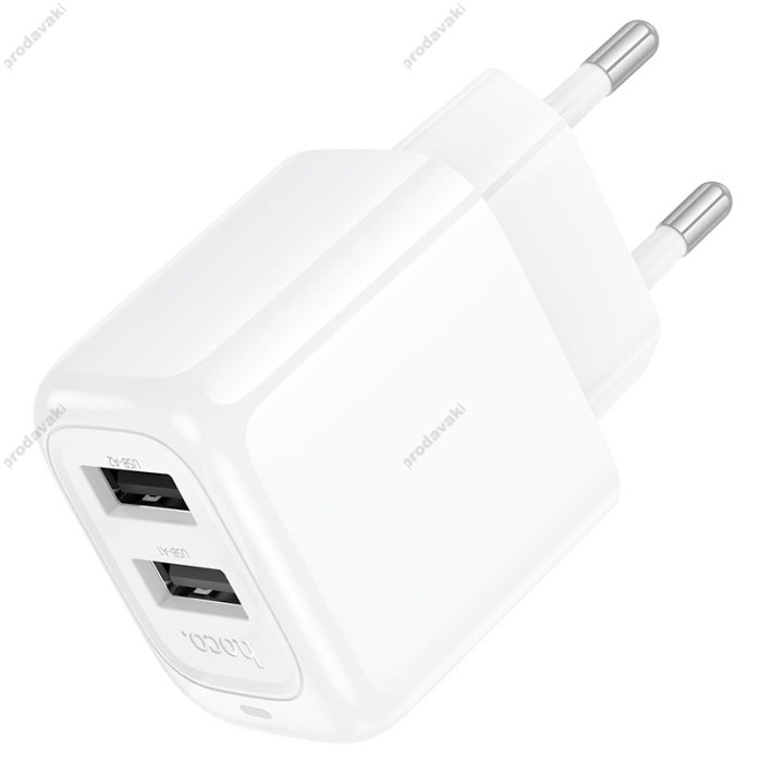 Мережевий зарядний пристрій Hoco CS51A Surplus dual port charger 12W White