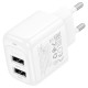 Мережевий зарядний пристрій Hoco CS51A Surplus dual port charger 12W White