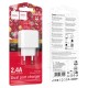 Мережевий зарядний пристрій Hoco CS51A Surplus dual port charger 12W White