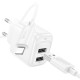 Мережевий зарядний пристрій Hoco CS51A Surplus dual port charger Lightning cable 12W White