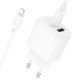 Мережевий зарядний пристрій Hoco CS51A Surplus dual port charger Lightning cable 12W White