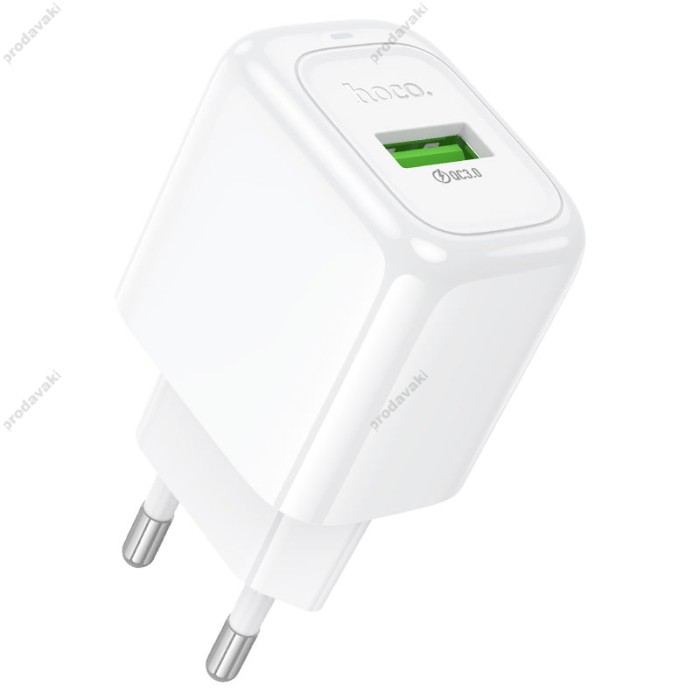Мережевий зарядний пристрій Hoco CS52A Surplus single port charger Type-C cable 18W White