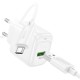 Мережевий зарядний пристрій Hoco CS52A Surplus single port charger Micro USB cable 18W White