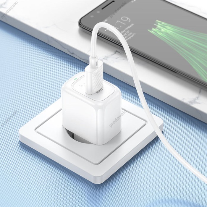 Мережевий зарядний пристрій Hoco CS52A Surplus single port charger Micro USB cable 18W White