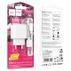 Мережевий зарядний пристрій Hoco CS52A Surplus single port charger Micro USB cable 18W White