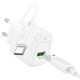 Мережевий зарядний пристрій Hoco CS52A Surplus single port charger Type-C cable 18W White