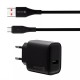 Мережевий зарядний пристрій Veron VR-C15Q Fast Charger Micro cable 18W Black