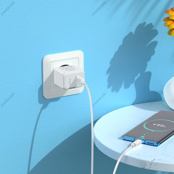 Мережевий зарядний пристрій Hoco CS11A Ocean single port charger 10.5W White