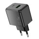 Мережевий зарядний пристрій Hoco CS17A Wish single port multi-protocol charger 22.5W Black