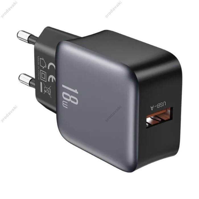 Мережевий зарядний пристрій XO L152 Fast Charger 18W Black