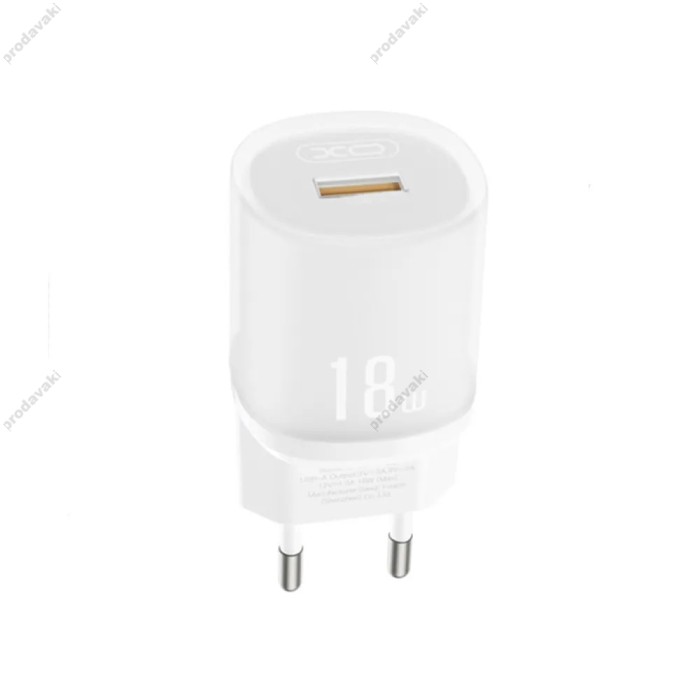 Мережевий зарядний пристрій XO L157 Fast Charger Micro cable 18W White