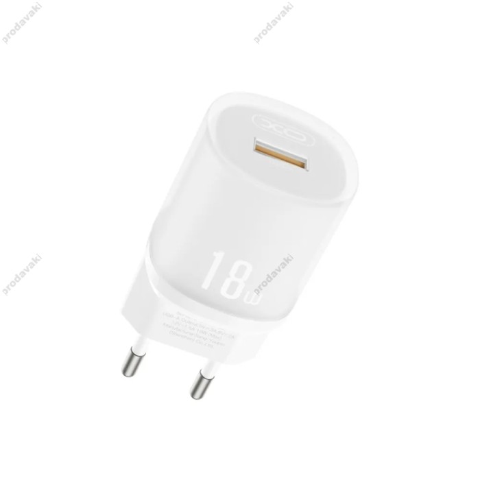 Мережевий зарядний пристрій XO L157 Fast Charger Micro cable 18W White
