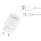 Мережевий зарядний пристрій XO L157 Fast Charger Micro cable 18W White