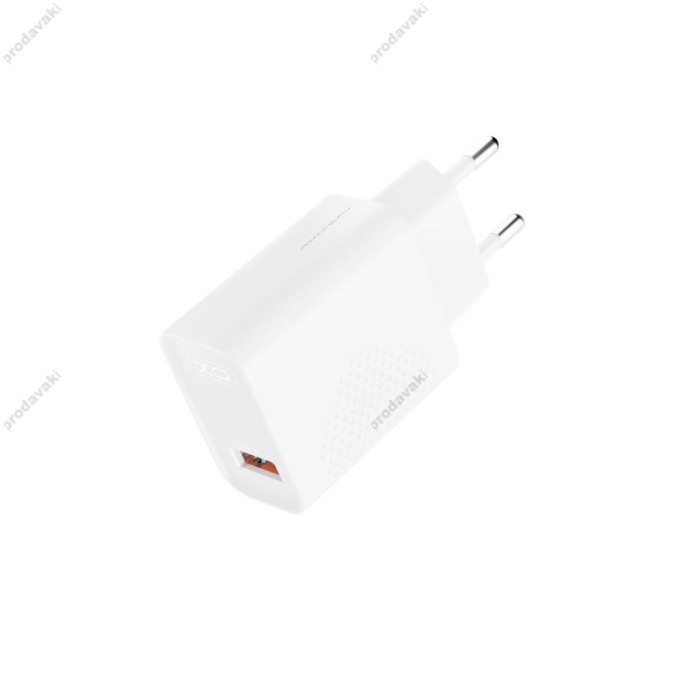 Мережевий зарядний пристрій XO L159 Fast Charger Type-C cable 18W White