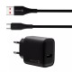Мережевий зарядний пристрій Veron VR-C15Q Fast Charger Type-C cable 18W Black