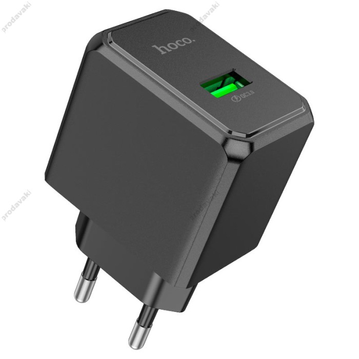 Мережевий зарядний пристрій Hoco CS12A Ocean single port charger Micro USB cable 18W Black