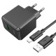 Мережевий зарядний пристрій Hoco CS12A Ocean single port charger Micro USB cable 18W Black