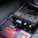 Автомобільний зарядний пристрій розгалужувач Earldom ES-CS4 LED 3in1 12-24V 1-12A Black