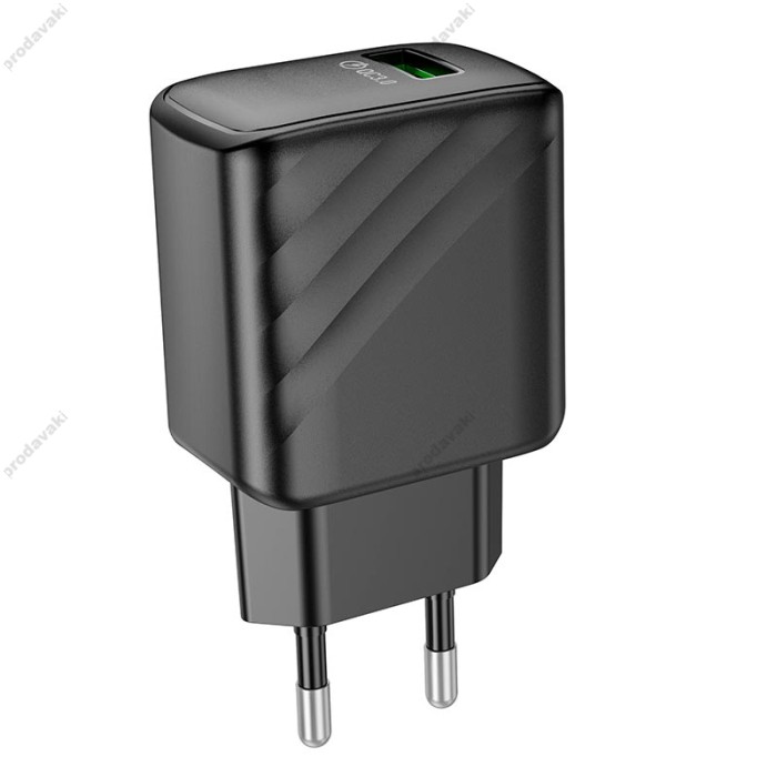 Мережевий зарядний пристрій Hoco CS21A Rich single port charger Type-C cable 18W Black