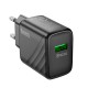 Мережевий зарядний пристрій Hoco CS21A Rich single port charger Type-C cable 18W Black