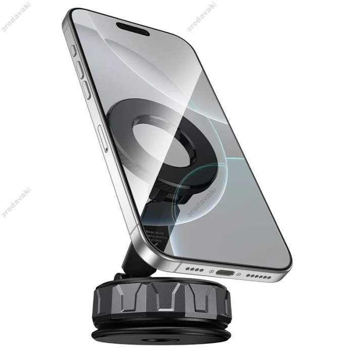 Автомобільний тримач Borofone BH140 Gloria vacuum suction cup magnetic holder Black