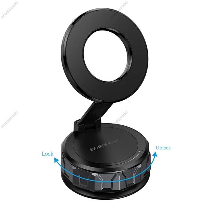 Автомобільний тримач Borofone BH140 Gloria vacuum suction cup magnetic holder Black