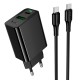 Мережевий зарядний пристрій HOCO CS94A Leader charger Type-C cable 20W Black