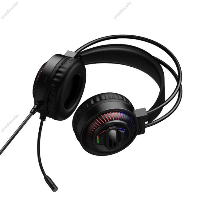 Дротові навушники HOCO W118 Extreme headphones RGB Black