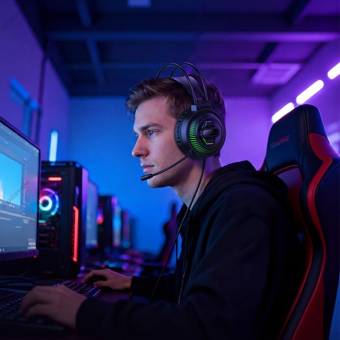 Дротові навушники HOCO W118 Extreme headphones RGB Black