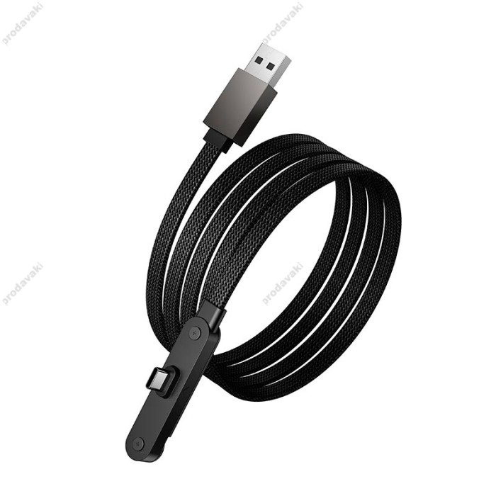 Кабель HOCO U150 Exquisite bracket charging data cable USB to Type-C 36W 3A 1.2m Black