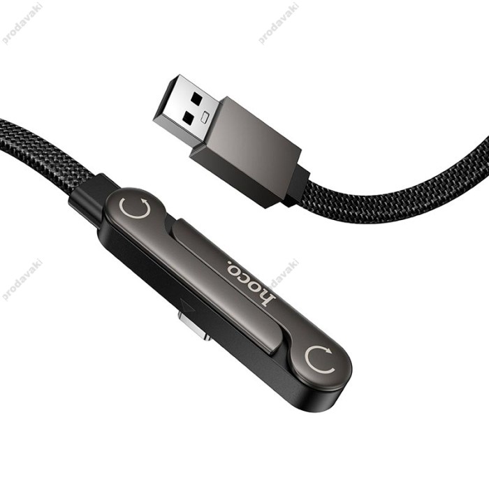 Кабель HOCO U150 Exquisite bracket charging data cable USB to Type-C 36W 3A 1.2m Black