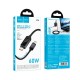 Кабель HOCO U154 Matrix charging data cable with digital display Type-C to Type-C 60W 3A 1.2m Black