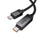 Кабель HOCO U154 Matrix charging data cable with digital display Type-C to Type-C 60W 3A 1.2m Black