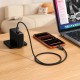 Кабель HOCO U154 Matrix charging data cable with digital display Type-C to Type-C 60W 3A 1.2m Black