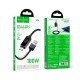 Кабель HOCO U154 Matrix charging data cable with digital display USB to Type-C 100W 5A 1.2m Black