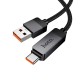 Кабель HOCO U154 Matrix charging data cable with digital display USB to Type-C 100W 5A 1.2m Black