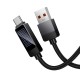 Кабель HOCO U154 Matrix charging data cable with digital display USB to Type-C 100W 5A 1.2m Black