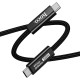 Кабель HOCO US15 USB4 full-featured data cable Type-C to Type-C 240W 5A 1m Black