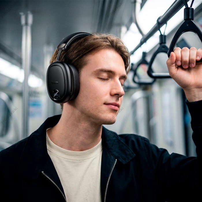 Бездротові Bluetooth навушники Hoco W76 Brocade ANC BT headphones BT6.0 Black