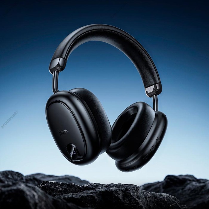 Бездротові Bluetooth навушники Hoco W76 Brocade ANC BT headphones BT6.0 Black