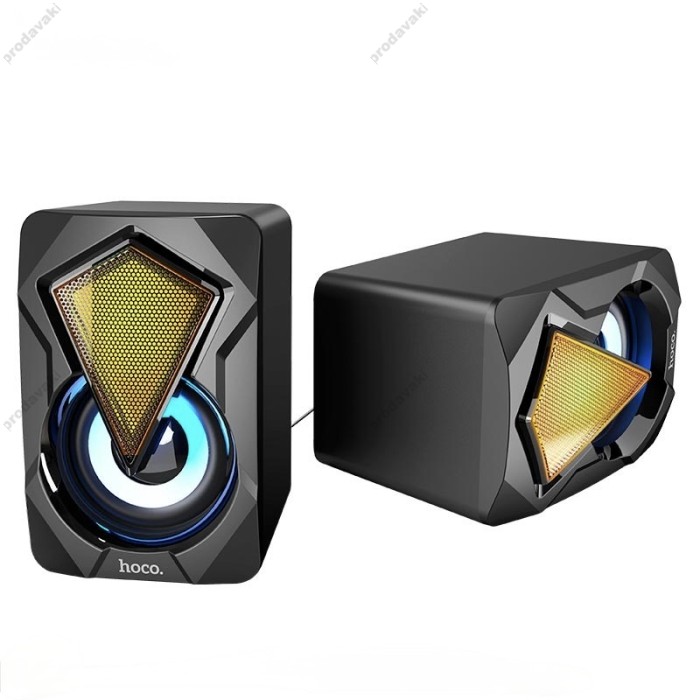 Комп'ютерна колонка Hoco DS30 RGB Subwoofer desktop game glaring speaker AUX USB 6W Black
