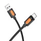 Кабель BOROFONE BX114 Structure Silicone charging data cable USB to Type-C 3A 1m Black