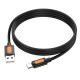 Кабель BOROFONE BX114 Structure Silicone charging data cable USB to Type-C 3A 1m Black