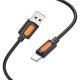 Кабель BOROFONE BX114 Structure Silicone charging data cable USB to Type-C 3A 1m Black