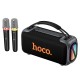 Портативна колонка Bluetooth HOCO DS87 RGB speaker karaoke з 2-ма мікрофонами 50W Black