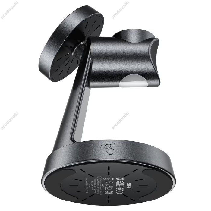 Бездротова зарядка ACEFAST E48 3in1 wireless charging desktop stand 15W Grey