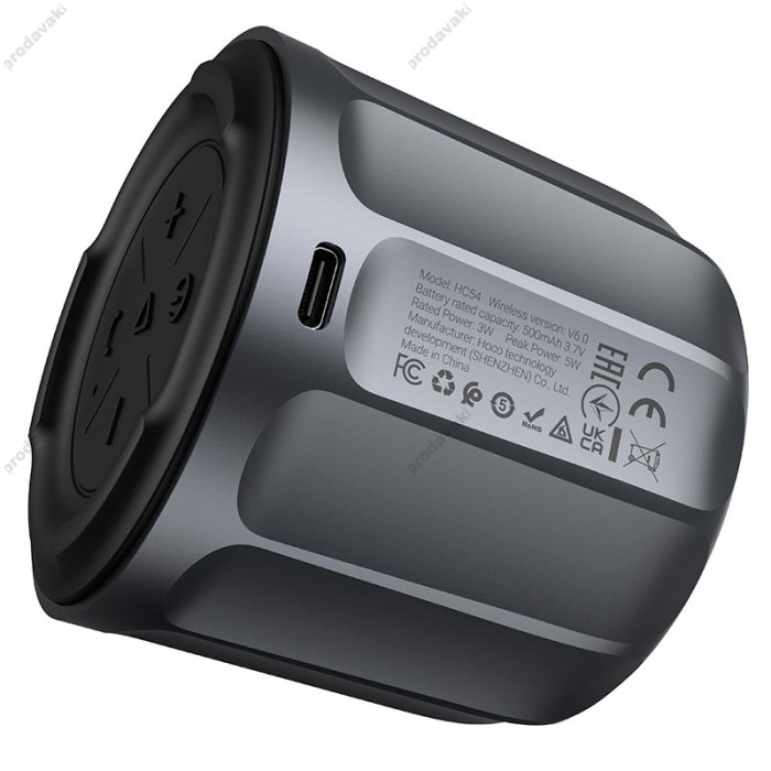 Портативна колонка Bluetooth HOCO HC54 Bright BT6.0 IPX4 3W Metal-Grey